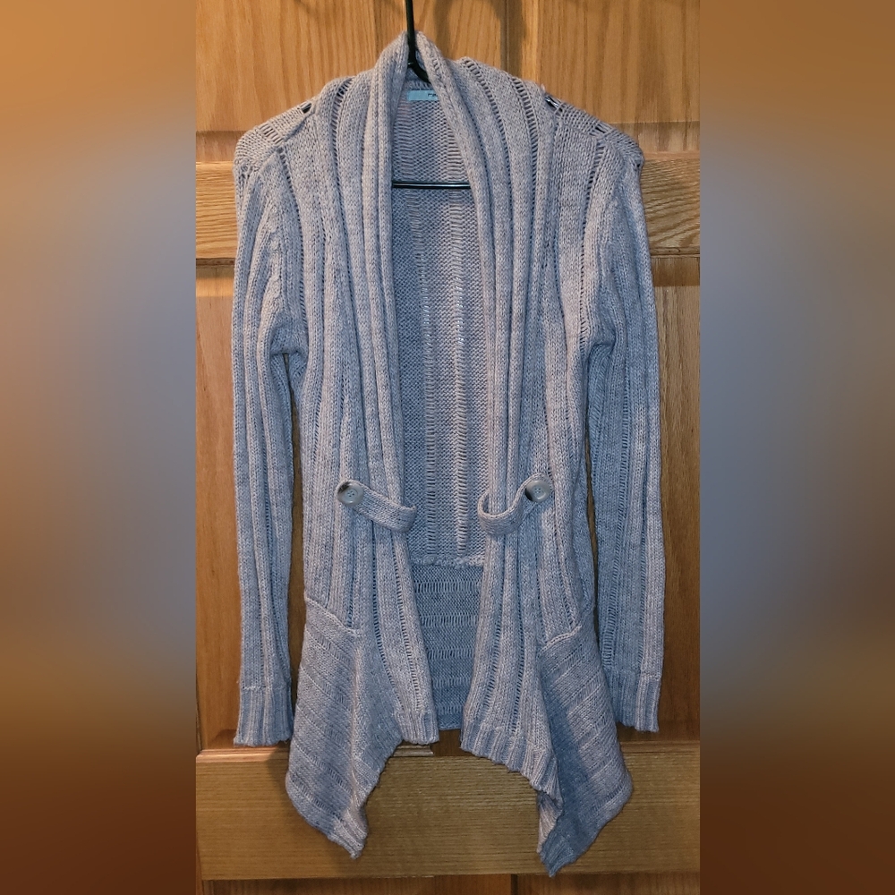 NWOT Maurices Light Gray Open-Front Cardigan LARGE SOFT NEVER WORN